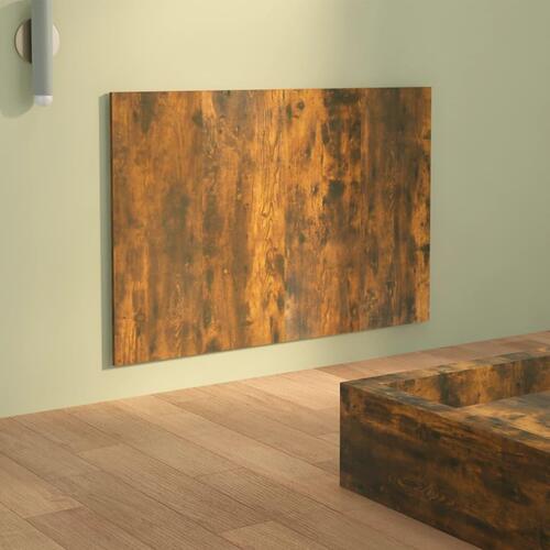 Sengegærde 120x1,5x80 cm konstrueret træ røget egetræsfarve