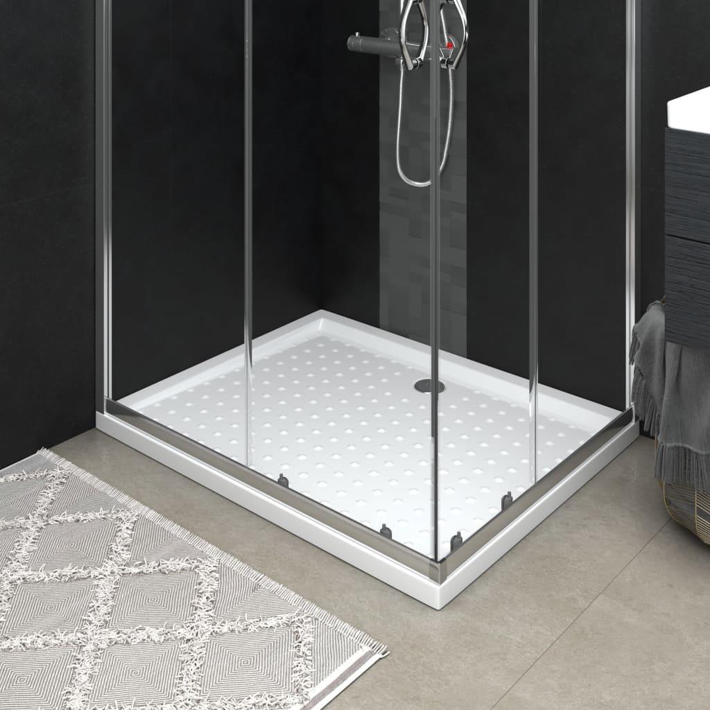 Brusekar med dupper 80x100x4 cm ABS hvid