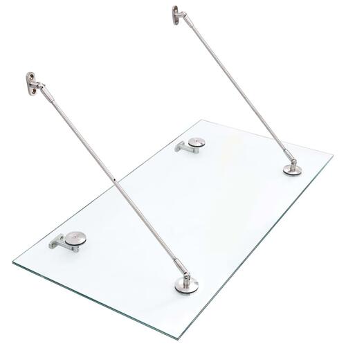 Dørudhæng sikkerhedsglas 120 x 60 cm VSG rustfrit stål