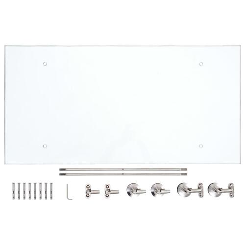 Dørudhæng sikkerhedsglas 120 x 60 cm VSG rustfrit stål