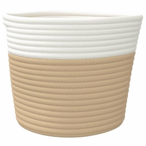 Opbevaringskurve 2 stk. Ø24 x 18 cm - beige og hvid