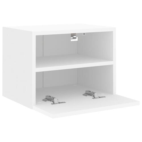 Væghængte tv-borde 2 stk. 40x30x30 cm konstrueret træ hvid