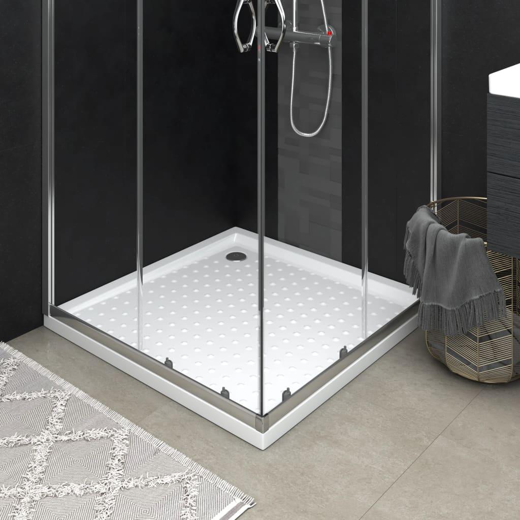 Brusekar med dupper 80x80x4 cm ABS hvid