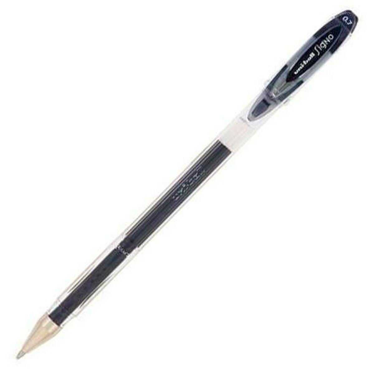 Pen med flydende blæk Uni-Ball Rollerball Signo Basicos UM-120 Sort 0,5 mm (12 Dele)