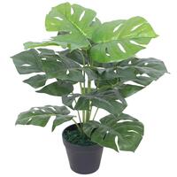 Kunstig monstera-plante med potte 45 cm grøn