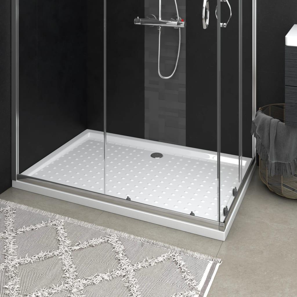 Brusekar med dupper 80x120x4 cm ABS hvid
