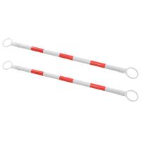 Udtrækkelige trafikkeglestænger 2 stk. 116-197 cm plastik