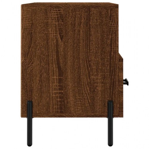 Tv-bord 80x36x50 cm konstrueret træ brun egetræsfarve