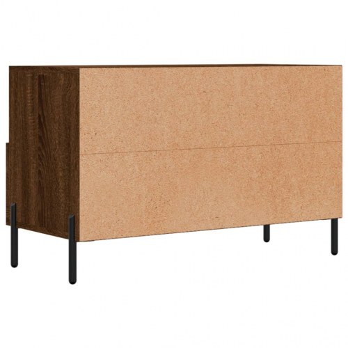 Tv-bord 80x36x50 cm konstrueret træ brun egetræsfarve