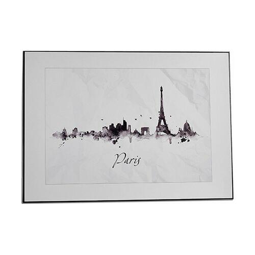 Maleri By Sort Hvid spånplade (81,5 x 3 x 121 cm) (3 enheder)