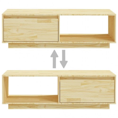 Sofabord 110x50x33,5 cm massivt fyrretræ