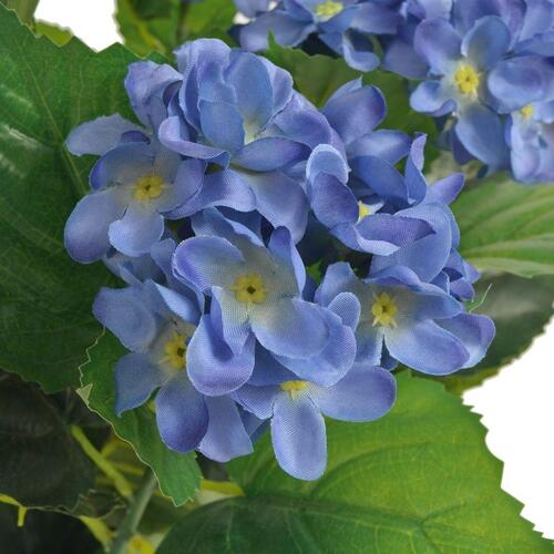 Kunstig hortensia-plante med potte 60 cm blå