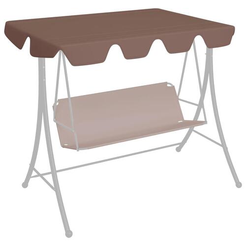 Baldakin til havegynge 150/130x105/70 cm brun