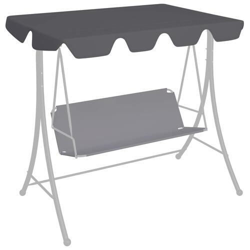 Baldakin til havegynge 188/168x145/110 cm antracitgrå