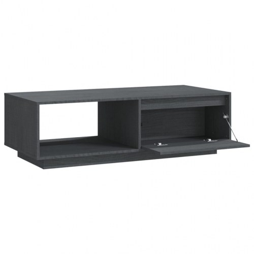 Sofabord 110x50x33,5 cm massivt fyrretræ grå