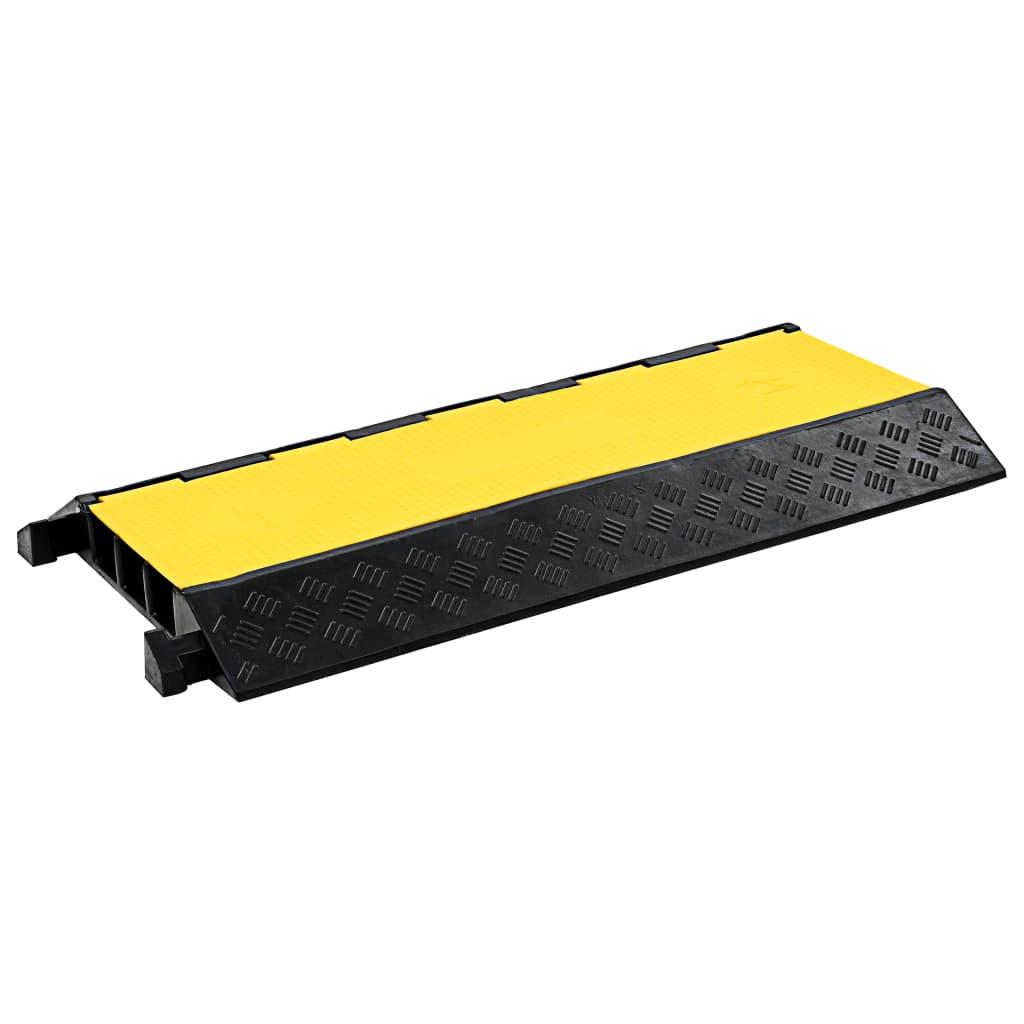 Kabelbeskytterrampe 3 kanaler gummi 93 cm