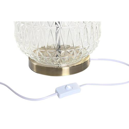 Bordlampe Home ESPRIT Hvid Beige Metal Krystal 38 x 38 x 54 cm (2 enheder)