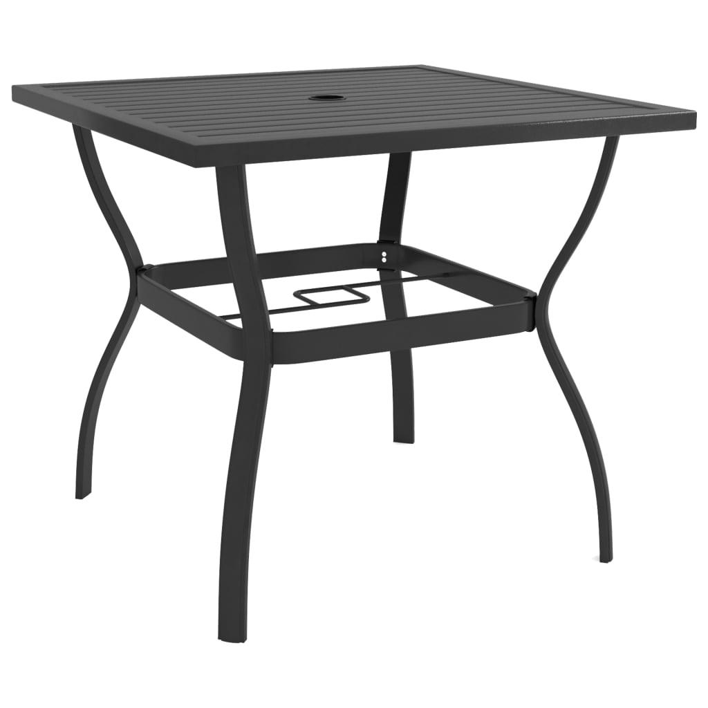 Havebord 81,5x81,5x72 cm stål antracitgrå