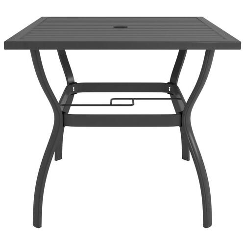 Havebord 81,5x81,5x72 cm stål antracitgrå