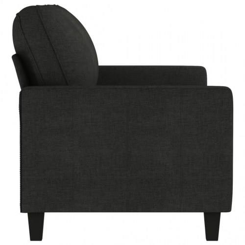2-personers sofa i stof - sort, sædebredde 140 cm