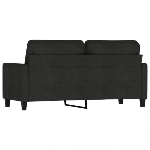 2-personers sofa i stof - sort, sædebredde 140 cm