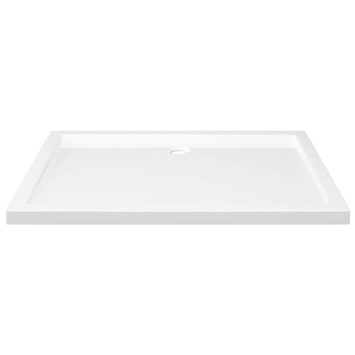 Brusekar 80x110 cm ABS rektangulært hvid