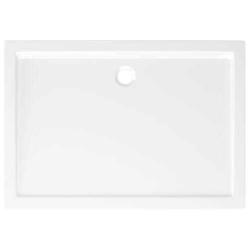 Brusekar 80x110 cm ABS rektangulært hvid
