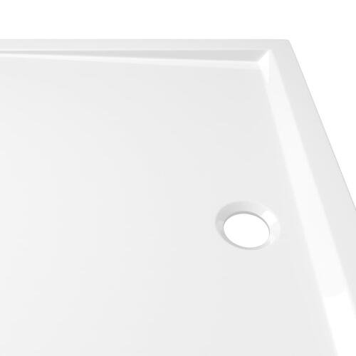 Brusekar 80x110 cm ABS rektangulært hvid