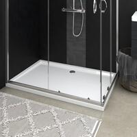 Brusekar 80x120 cm ABS rektangulært hvid