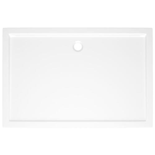 Brusekar 80x120 cm ABS rektangulært hvid
