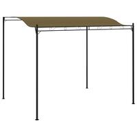 Fritstående markise 3x2,4 m 180 g/m² gråbrun