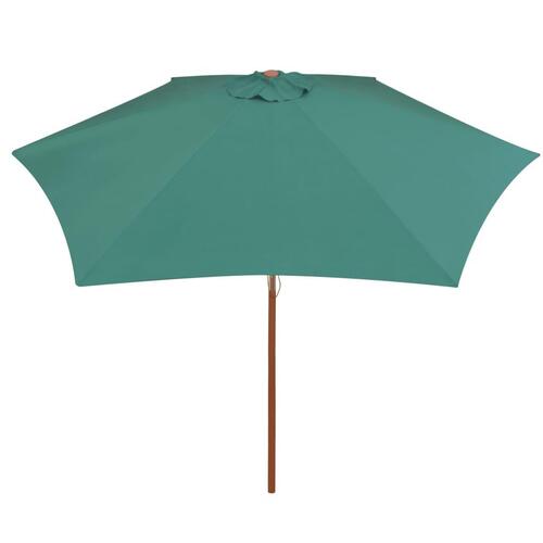 Parasol 270 x 270 cm træstang grøn