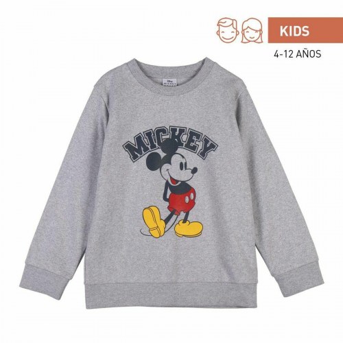 Sweaters uden Hætte til Børn Mickey Mouse Grå - 4 år
