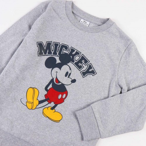 Sweaters uden Hætte til Børn Mickey Mouse Grå - 4 år