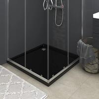 Brusekar 90x90 cm ABS firkantet sort