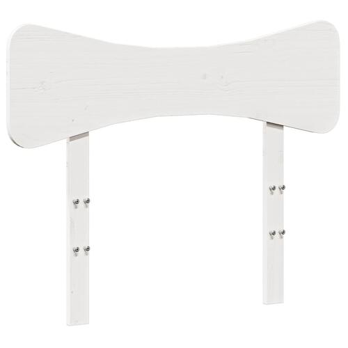 Sengegavl 90 cm massivt fyrretræ hvid