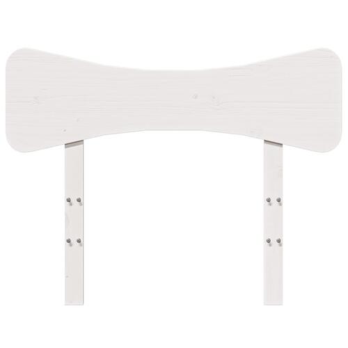 Sengegavl 90 cm massivt fyrretræ hvid