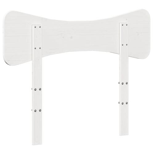 Sengegavl 90 cm massivt fyrretræ hvid