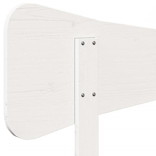 Sengegavl 90 cm massivt fyrretræ hvid