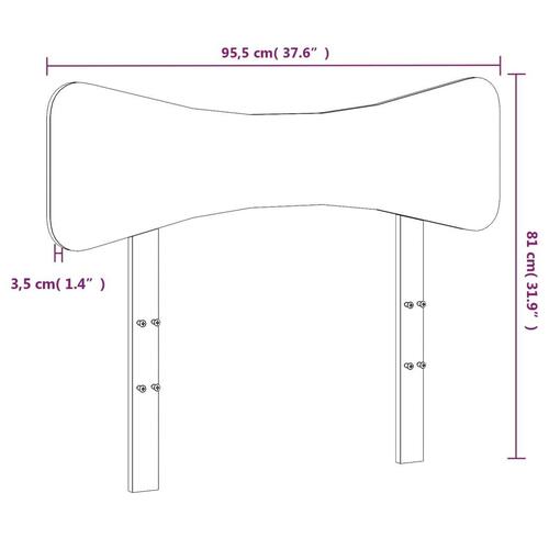 Sengegavl 90 cm massivt fyrretræ hvid