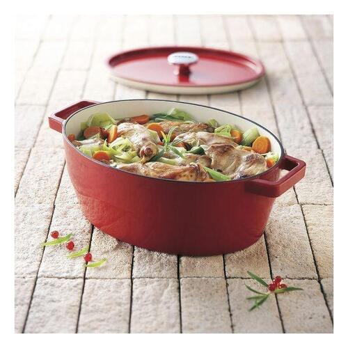 Gryde Med Låg Pyrex Slow Cook Støbejern 6,3 L