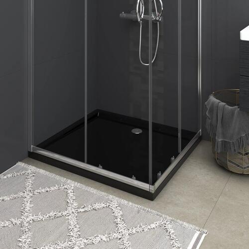 Brusekar 80x90 cm ABS rektangulært sort