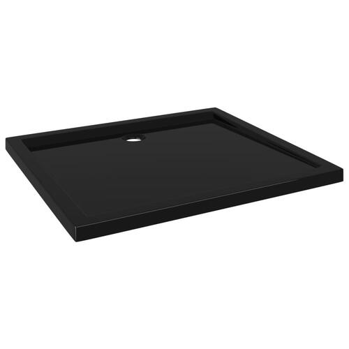 Brusekar 80x90 cm ABS rektangulært sort