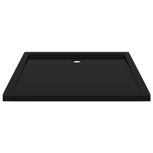 Brusekar 80x90 cm ABS rektangulært sort