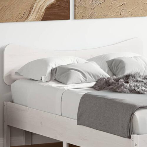 Sengegavl 135 cm massivt fyrretræ hvid
