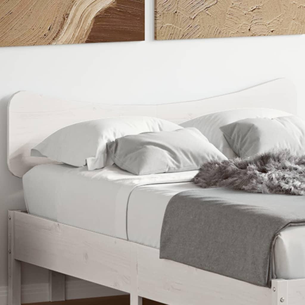 Sengegavl 135 cm massivt fyrretræ hvid