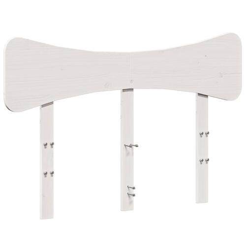 Sengegavl 135 cm massivt fyrretræ hvid
