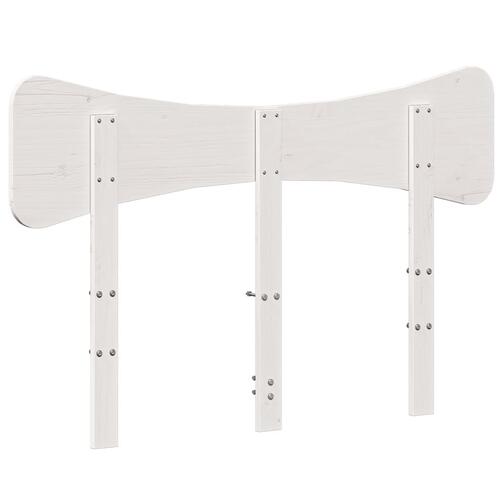 Sengegavl 135 cm massivt fyrretræ hvid