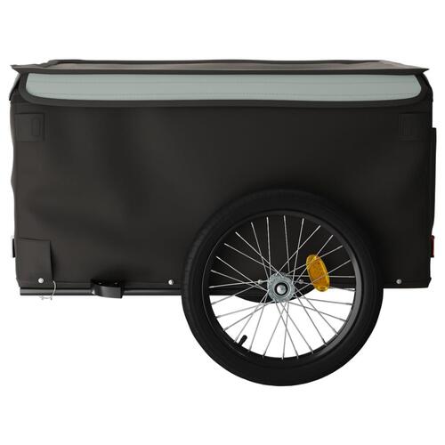 Cykelanhænger 45 kg jern sort og grå