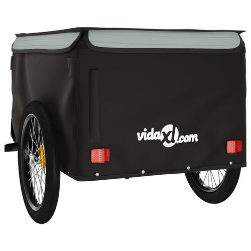 Cykelanhænger 45 kg jern sort og grå